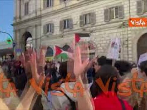 "Free Palestine", il coro dei manifestanti al corteo pro Gaza di Roma