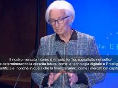 Lagarde (Bce): Ue sviluppi mercato interno e superi voto unanimità per contrastare dazi Usa