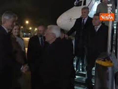 Mattarella arriva a Tallin per riunione del Gruppo Arraiolos