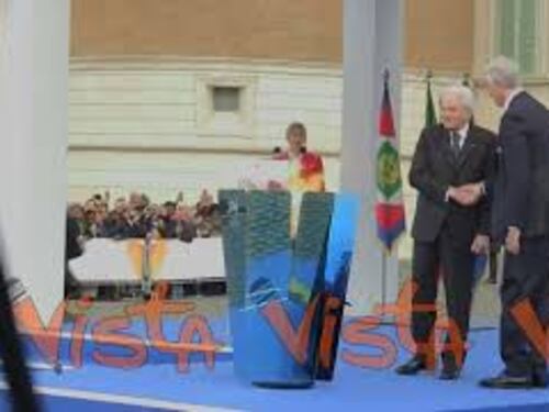 Milano Cortina 2026, il Presidente Mattarella e Giovanni Malagò accendono il braciere olimpico