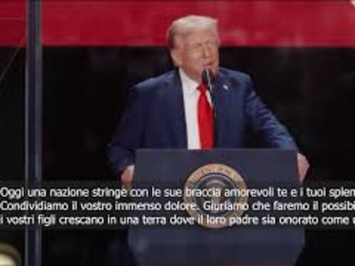 Trump ai funerali di Kirk: E' un grande eroe americano