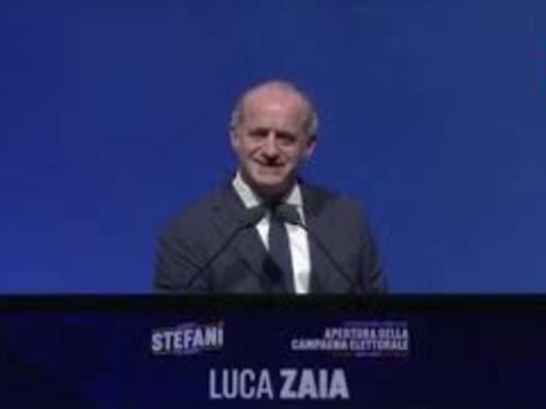Regionali Veneto, applausi per Zaia e cori "Luca, Luca" ad apertura campagna per Stefani Presidente