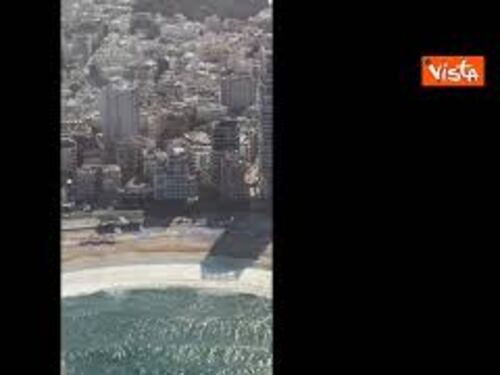 "Grazie Presidente Trump", gigantesca scritta in spiaggia a Tel Aviv per la sua visita in Israele