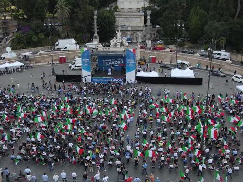 Il centrodestra in piazza