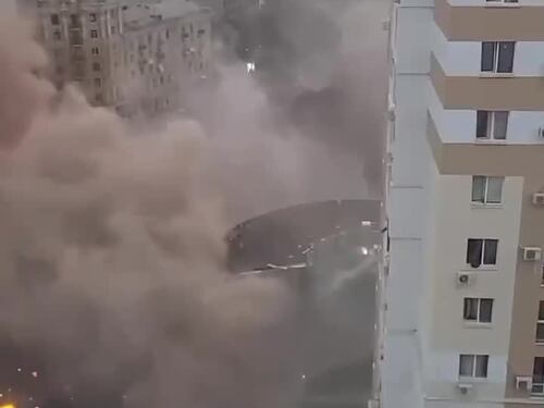 I primi minuti dopo l'attacco missilistico a Kharkiv, nella mattina del 6 ottobre