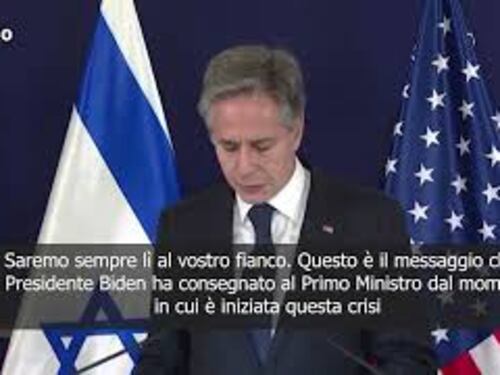 SOTTOTITOLI Blinken in Israele: Saremo sempre al vostro fianco