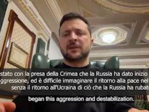 SOTTOTITOLI Zelensky: Ripristino integrità territoriale è necessità globale