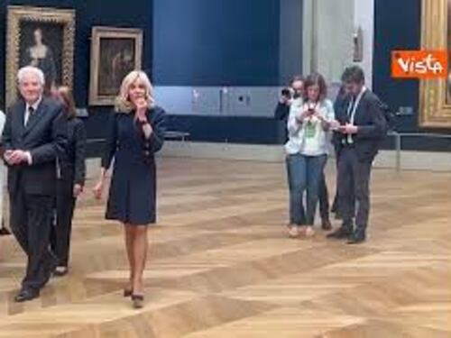 Mattarella e Macron al Louvre ammirano la Gioconda