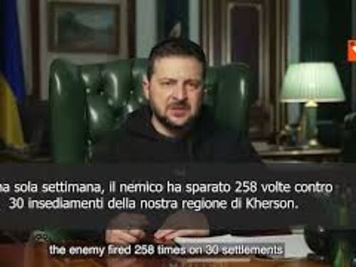 Zelensky: "258 attacchi in una settimana nella regione di Kherson"