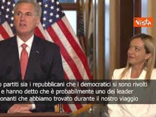 McCarthy: Meloni uno dei leader più impressionanti, guarda avanti, non indietro