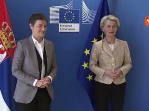 Von der Leyen riceve a Bruxelles la prima ministra serba, Ana Brnabic