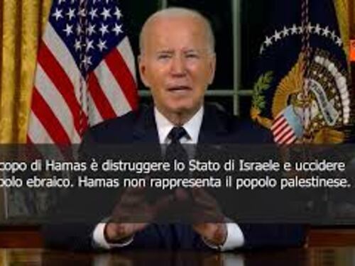 Biden: Hamas e Putin vogliono distruggere le democrazie