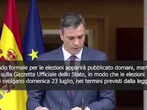 Elezioni anticipate in Spagna, l’annuncio di Sanchez: Si voterà il 23 luglio