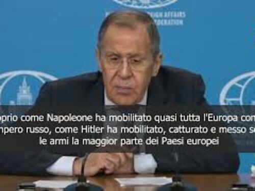 Lavrov: “Usa come Hitler e Napoleone, contro di noi «soluzione finale»"