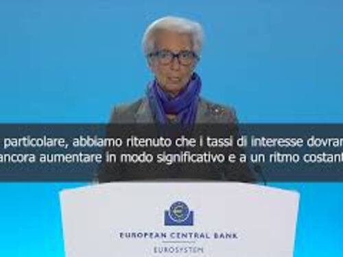 SOTTOTITOLI La Bce alza i tassi di interesse di 50 punti base, l'annuncio di Lagarde