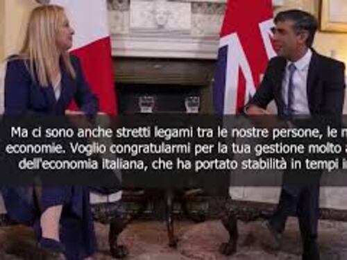 Sunak a Meloni: Tua gestione dell'economia ha portato stabilità