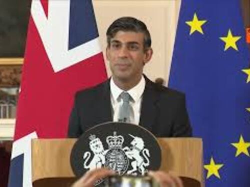 Brexit, Sunak: "Raggiunto accordo su Irlanda Nord, nuovo capitolo in relazione Uk-Ue"