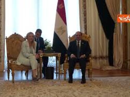 Meloni incontra il Presidente egiziano Al Sisi, le immagini