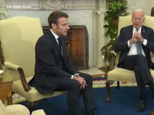 Macron negli Usa da Biden: “Vogliamo arrivare ad una pace sostenibile per l’Ucraina”