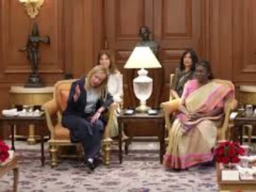 India-Italia, Meloni ricevuta dalla presidente della Repubblica Murmu
