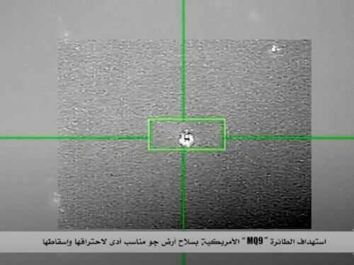 Drone Usa da 30 milioni abbattuto sul Mar Rosso: il momento dello strike