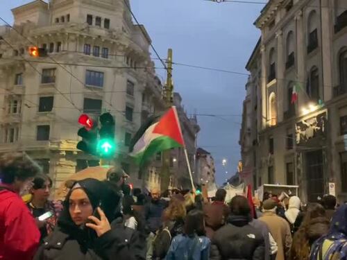 La manifestazione pro-Palestina a Milano