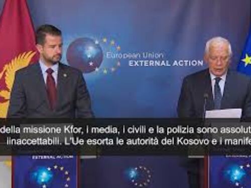 Borrell: "Violenze inaccettabili in Kosovo, ridurre tensioni immediatamente"