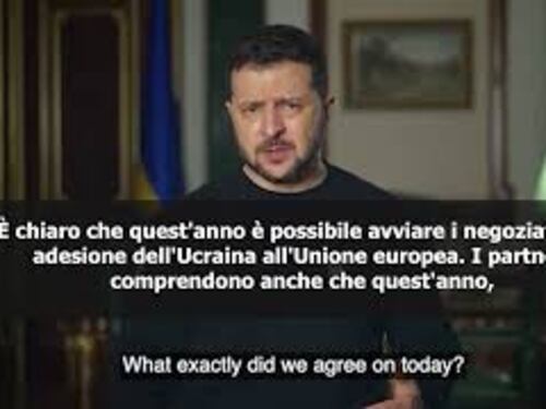 Zelensky: "Possibile avviare negoziati per adesione a Ue già quest'anno"