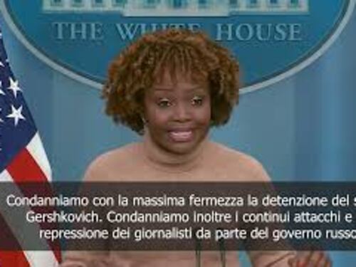 SOTTOTITOLI Arresto giornalista Usa in Russia, Casa Bianca: Accuse di spionaggio sono ridicole