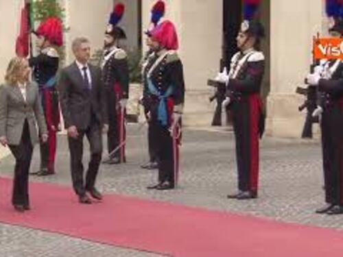Italia-Slovenia, Meloni accoglie il Primo Ministro Golob a Palazzo Chigi