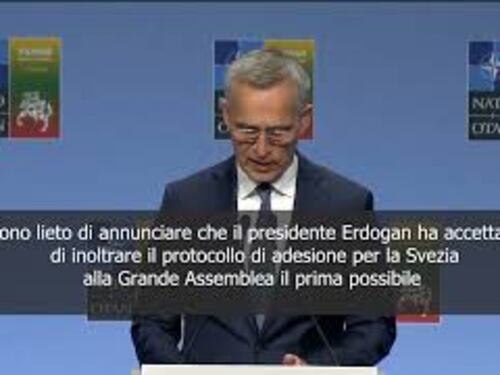 Stoltenberg: Svezia presto nella Nato, trovato l'accordo