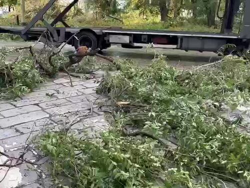 Danni a case e strade a causa della tempesta che si è abbattuta su Milano