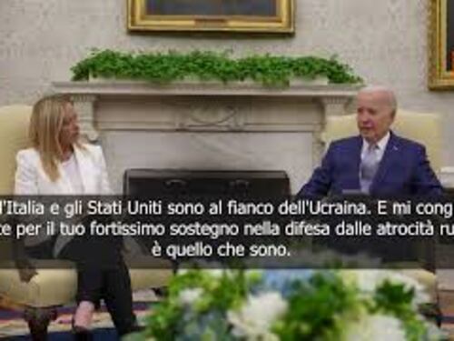 Biden a Meloni: Grazie per sostegno all'Ucraina