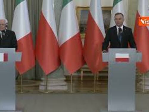 Duda: Lieti della visita del Presidente Mattarella in Polonia