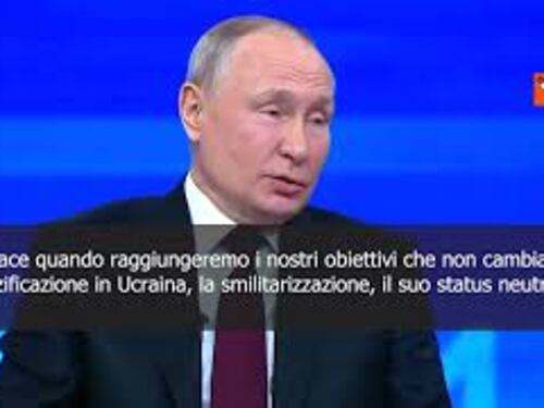 Putin: Ci sarà la pace quando avremo raggiunto i nostri obiettivi