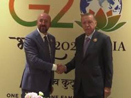 G20, l'incontro tra Michel e Erdogan in India