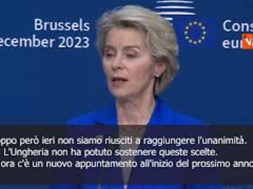 Revisione bilancio Ue, von der Leyen: Avremo soluzione operativa l'anno prossimo