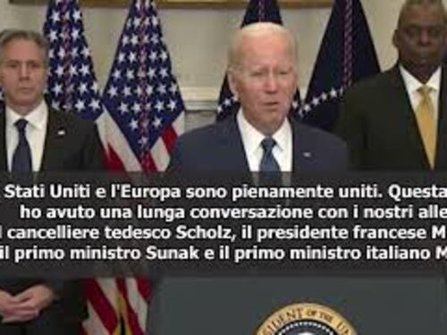 SOTTOTITOLI Ucraina, Biden: "Lunga telefonata con Scholz, Macron e Meloni. Siamo totalmente uniti"