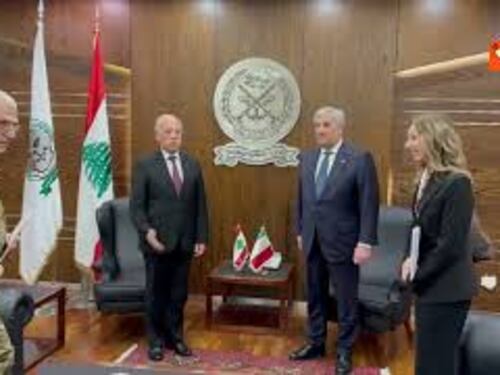 Tajani incontra a Beirut il Ministro della Difesa del Libano Maurice Slim