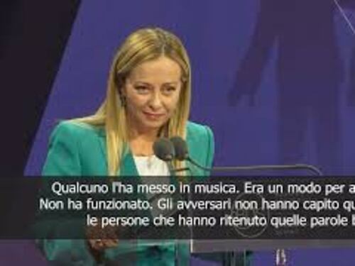 Meloni: "Io attaccata perché mi sono definita madre e cristiana"
