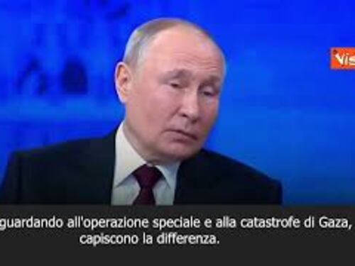 Putin: La catastrofe di Gaza non è paragonabile a quanto accade in Ucraina