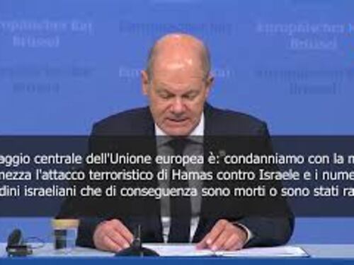 Scholz: Condanniamo attacco terroristico di Hamas contro Israele
