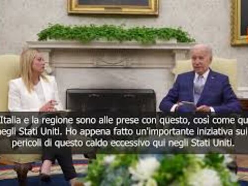 Biden a Meloni: Vicinanza per condizioni meteorologiche estreme in Italia e Mediterraneo