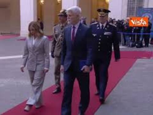 La Premier Meloni incontra il presidente ceco Pavel a Palazzo Chigi