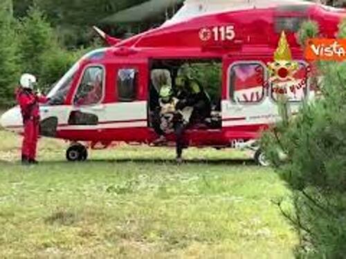 Salvato cane bloccato in un dirupo a Claut, in Friuli
