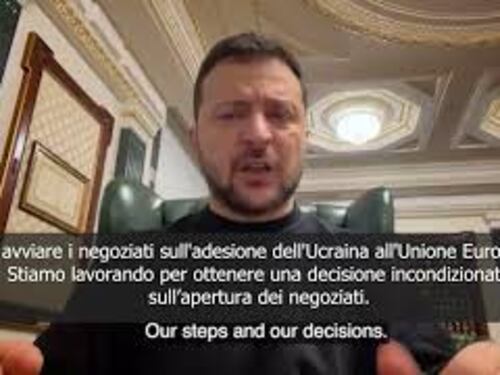 SOTTOTITOLI Zelensky: Per Ucraina è importante attuare tutte raccomandazioni per percorso verso l'Ue