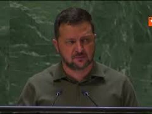 Assemblea generale Onu a New York, applausi per Zelensky al termine del suo intervento