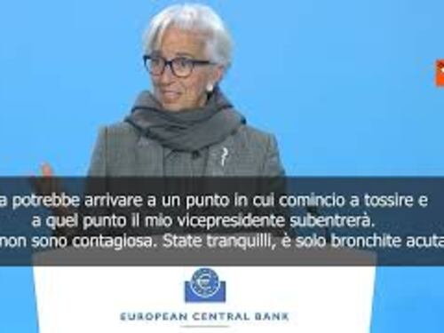 Lagarde a conferenza della stampa della Bce: Ho una bronchite, ma non sono contagiosa