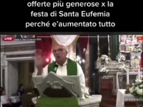 Parroco chiede più soldi ai fedeli durante l'omelia