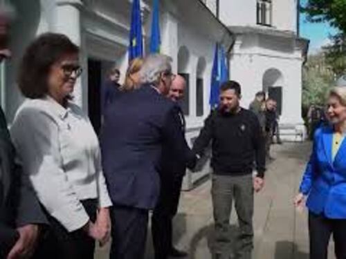Giornata dell'Europa, l'incontro tra von der Leyen e Zelensky a Kiev